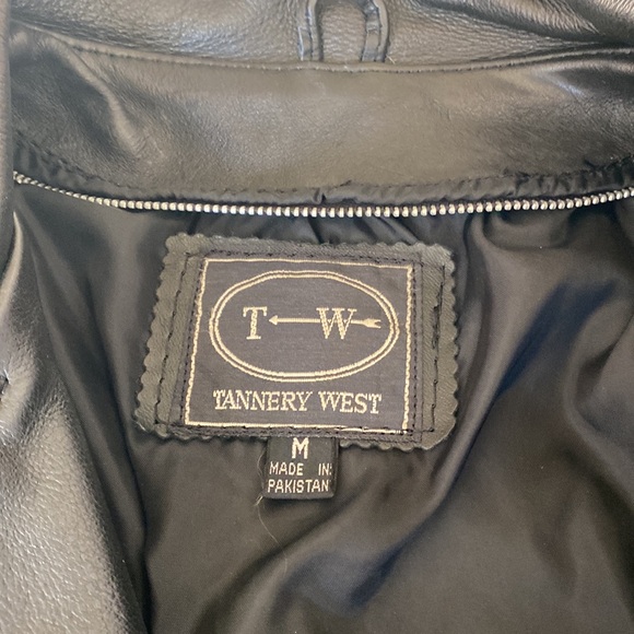 Tannery West Black Leather “Harley Davidson” Jacket, Unisex Size M - Picture 7 of 14